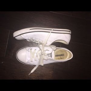 Converse white leather sneakers